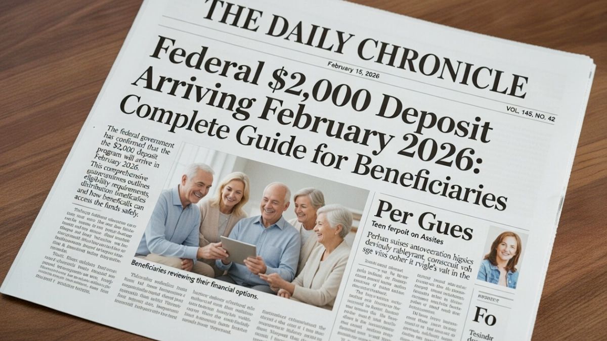 $2,000 Federal Deposit in February
